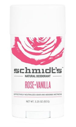 Schmidt's Natural Deodorant  Stick Rose + Vanilla NZ